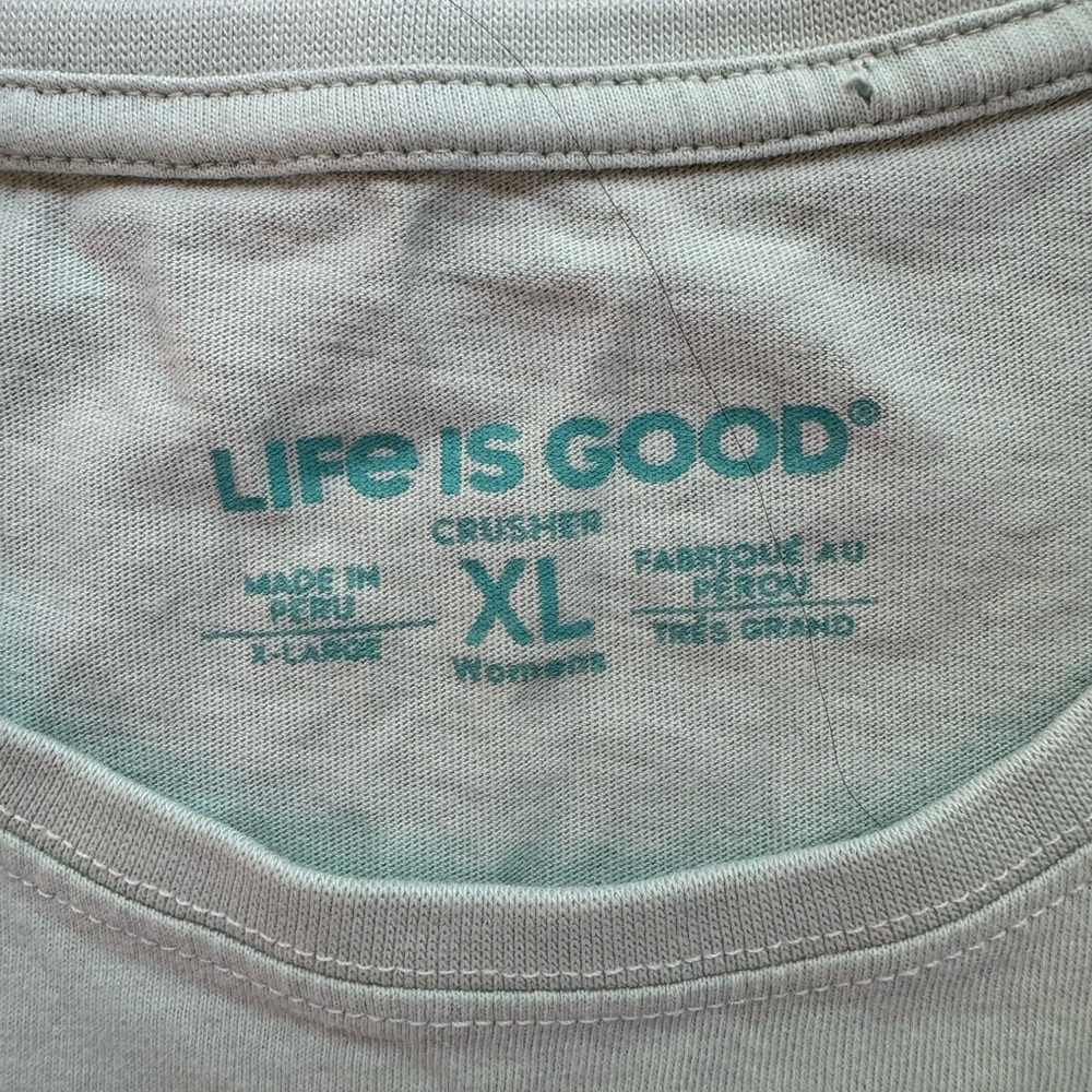 Life Is Good Light Green Short Sleeve Tee - Picture 3 of 6